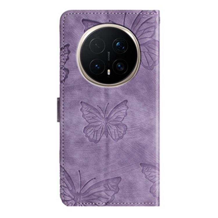 For Honor Magic8 Pro Skin-feel Embossed Butterfly Leather Phone Case