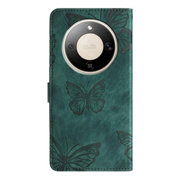 For Honor X9d 5G Global Skin-feel Embossed Butterfly Leather Phone Case
