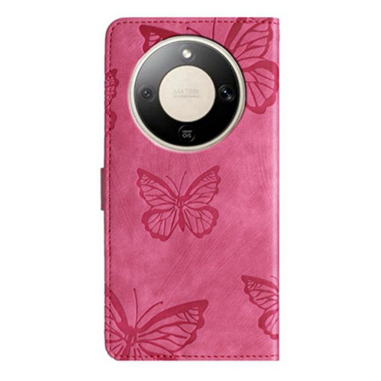 For Honor X9d 5G Global Skin-feel Embossed Butterfly Leather Phone Case