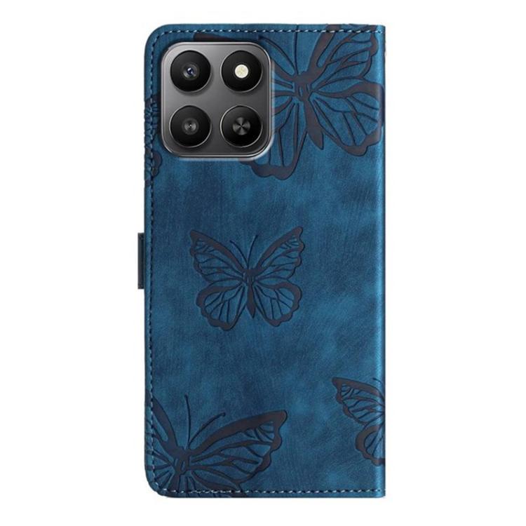 For Honor 400 Smart / X7d 5G Global Skin-feel Embossed Butterfly Leather Phone Case