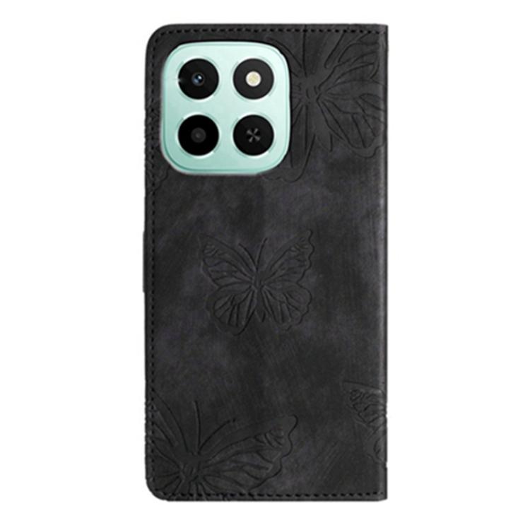 For Honor X6c 4G / X5b 4G Global Skin-feel Embossed Butterfly Leather Phone Case