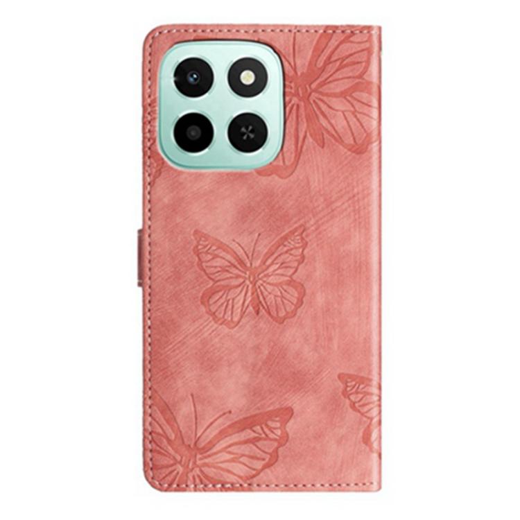 For Honor X6c 4G / X5b 4G Global Skin-feel Embossed Butterfly Leather Phone Case