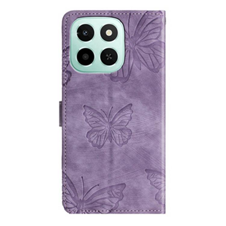 For Honor X6c 4G / X5b 4G Global Skin-feel Embossed Butterfly Leather Phone Case