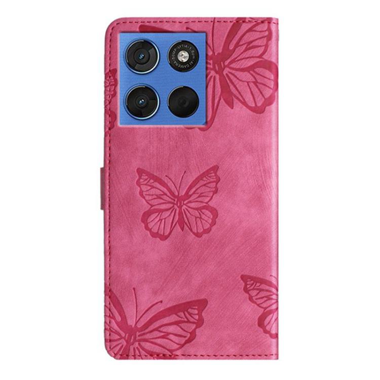For Motorola Moto G67 Power 5G Skin-feel Embossed Butterfly Leather Phone Case
