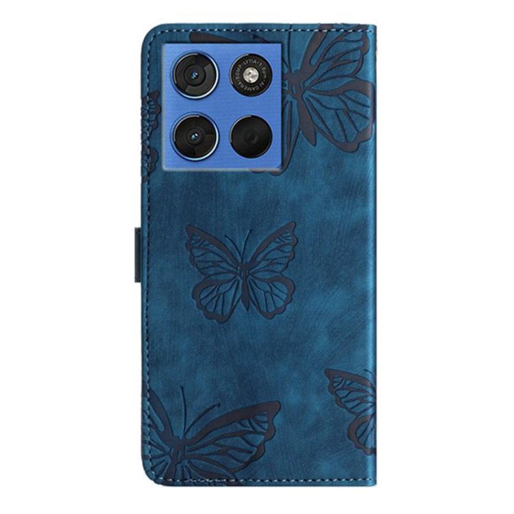 For Motorola Moto G86 5G Skin-feel Embossed Butterfly Leather Phone Case