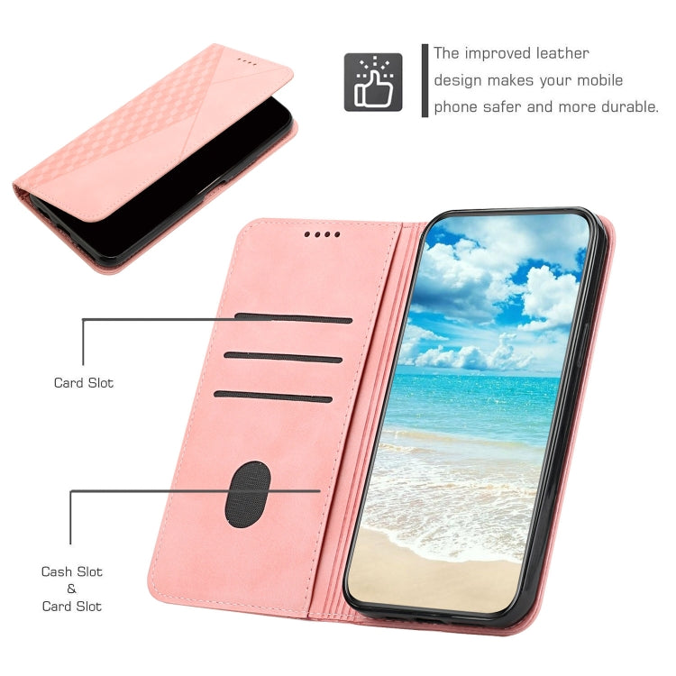 For Google Pixel 9a Diamond Splicing Skin Feel Magnetic Leather Phone Case