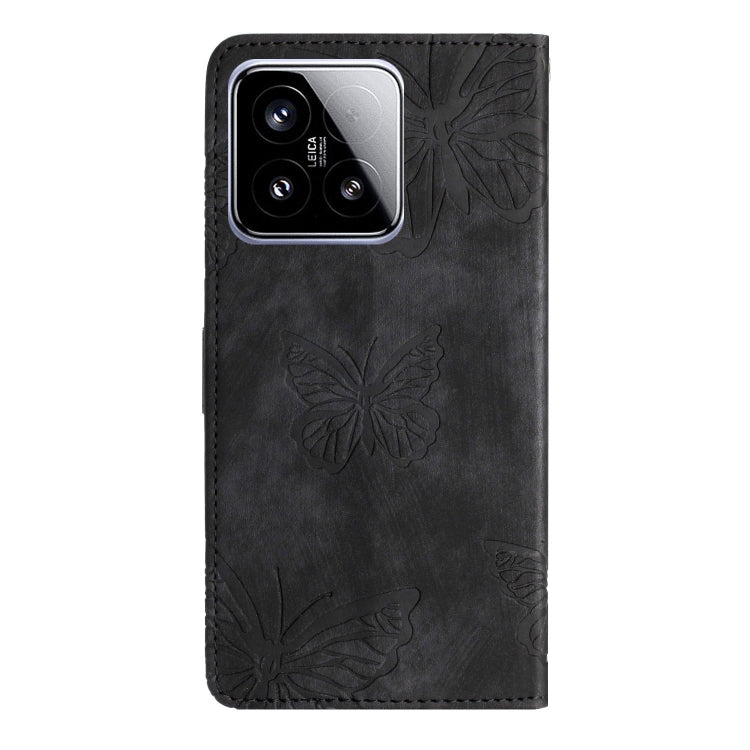 For Xiaomi 15 Skin-feel Embossed Butterfly Leather Phone Case