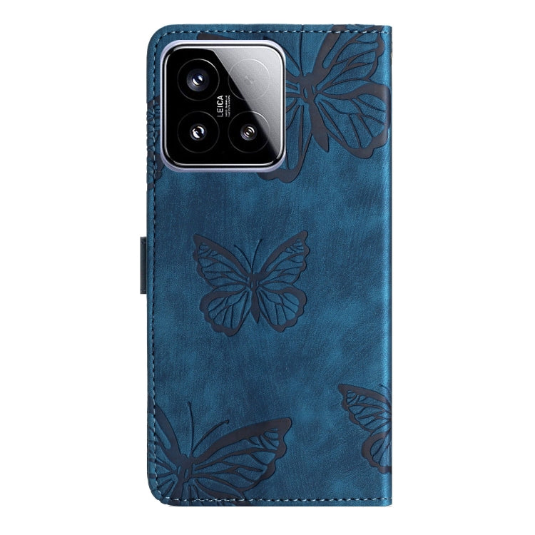 For Xiaomi 15 Skin-feel Embossed Butterfly Leather Phone Case