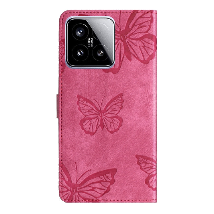 For Xiaomi 15 Skin-feel Embossed Butterfly Leather Phone Case