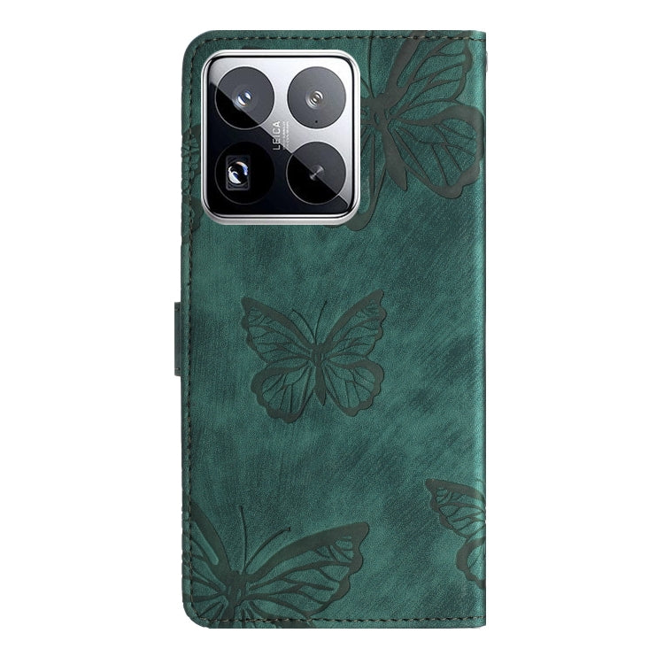 For Xiaomi 15 Pro Skin-feel Embossed Butterfly Leather Phone Case