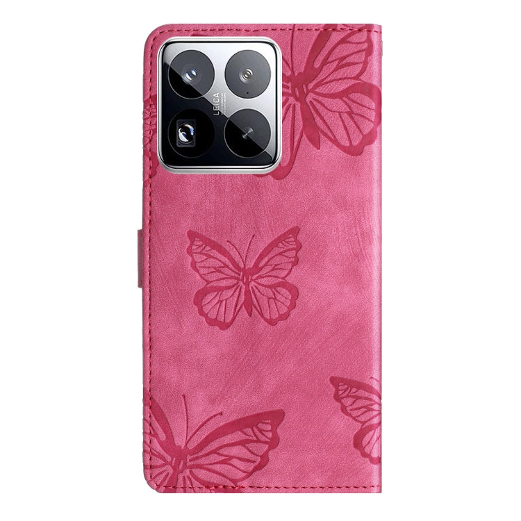 For Xiaomi 15 Pro Skin-feel Embossed Butterfly Leather Phone Case