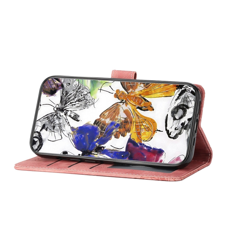 For Xiaomi 15 Pro Skin-feel Embossed Butterfly Leather Phone Case