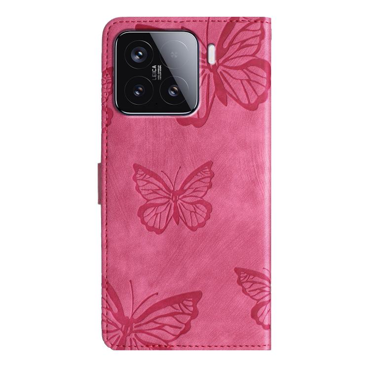 For Xiaomi 15T Pro 5G Skin-feel Embossed Butterfly Leather Phone Case