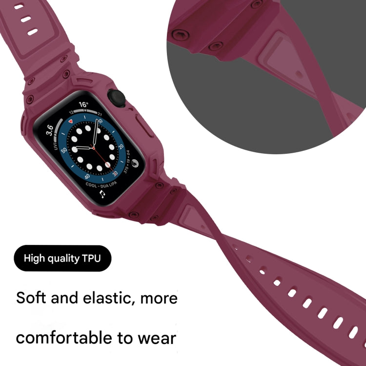 For Apple Watch Series 10 / 11 46mm Armor TPU Case Integrated Watch Band