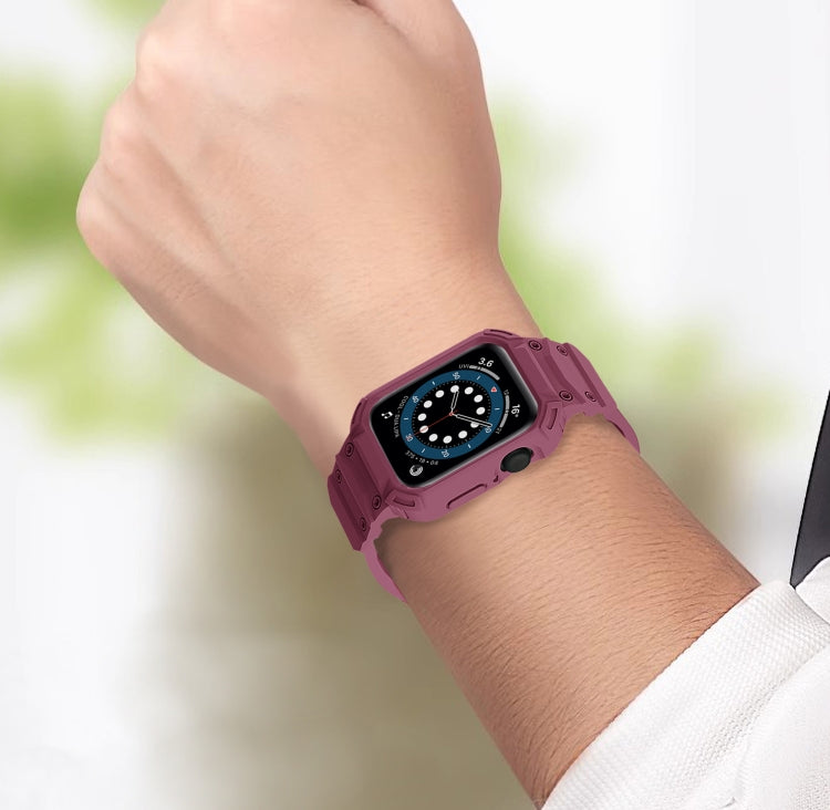 For Apple Watch Series 10 / 11 46mm Armor TPU Case Integrated Watch Band