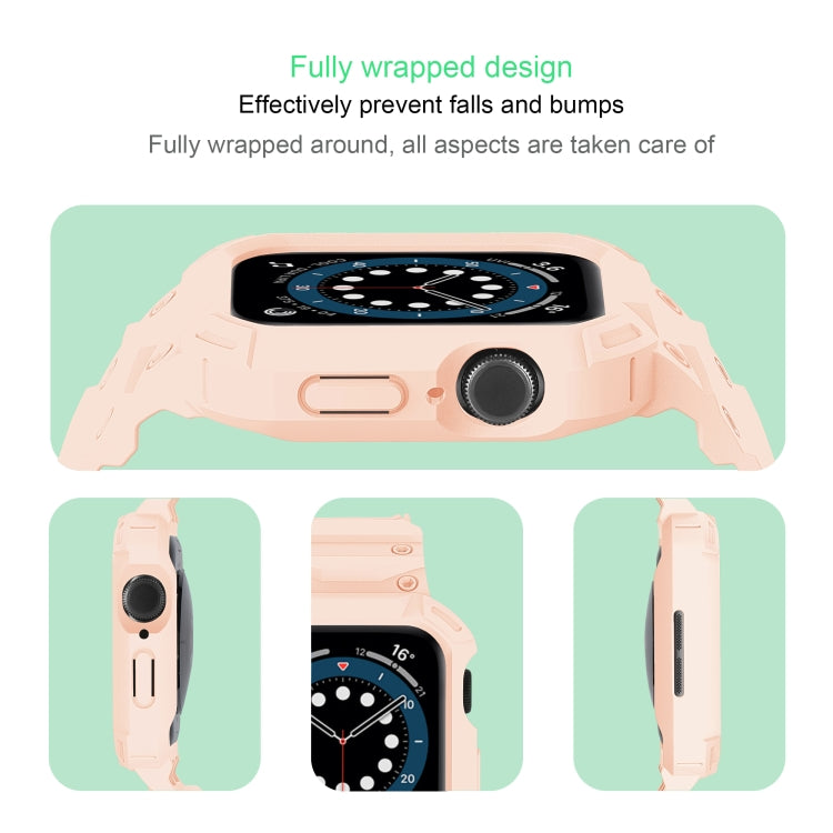 For Apple Watch Series 10 / 11 42mm Armor TPU Case Integrated Watch Band