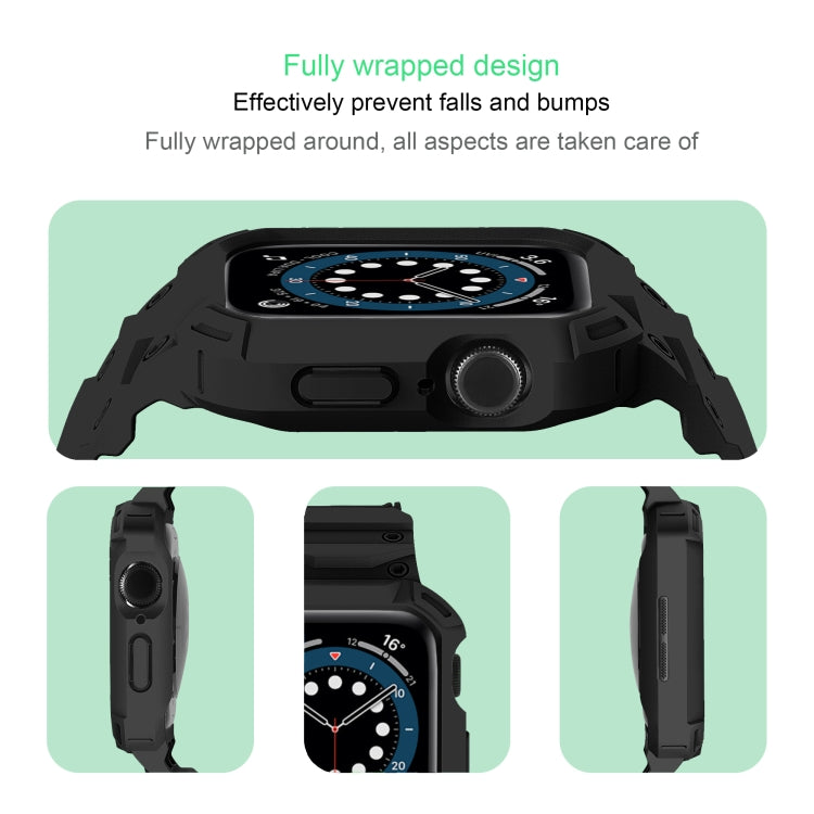 For Apple Watch Series 10 / 11 42mm Armor TPU Case Integrated Watch Band