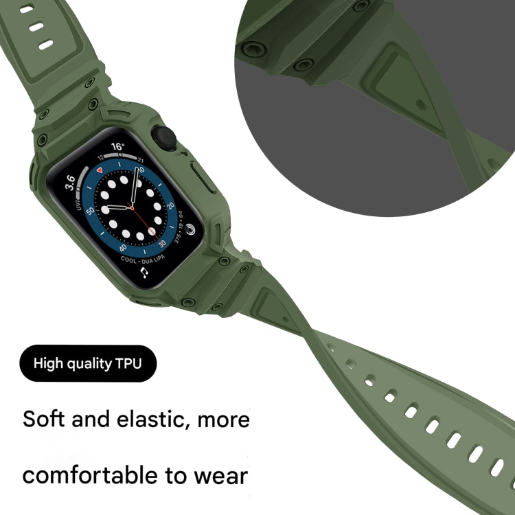 For Apple Watch Series 10 / 11 42mm Armor TPU Case Integrated Watch Band