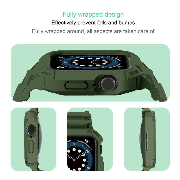 For Apple Watch Series 10 / 11 42mm Armor TPU Case Integrated Watch Band