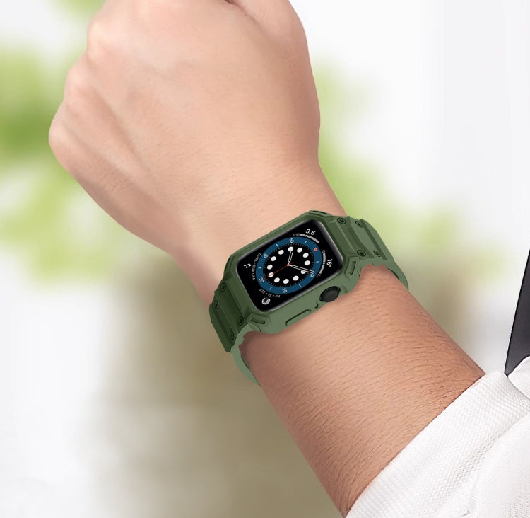 For Apple Watch Series 10 / 11 42mm Armor TPU Case Integrated Watch Band