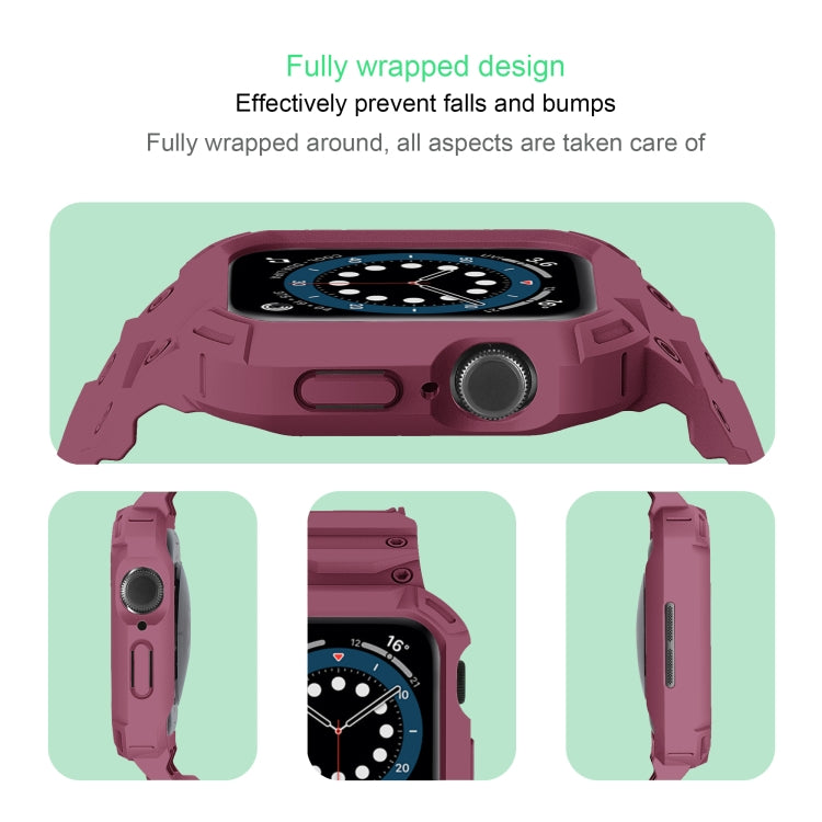 For Apple Watch Series 10 / 11 42mm Armor TPU Case Integrated Watch Band
