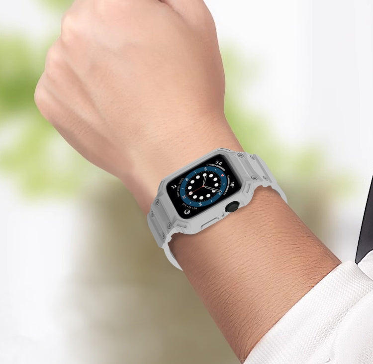For Apple Watch Series 10 / 11 42mm Armor TPU Case Integrated Watch Band