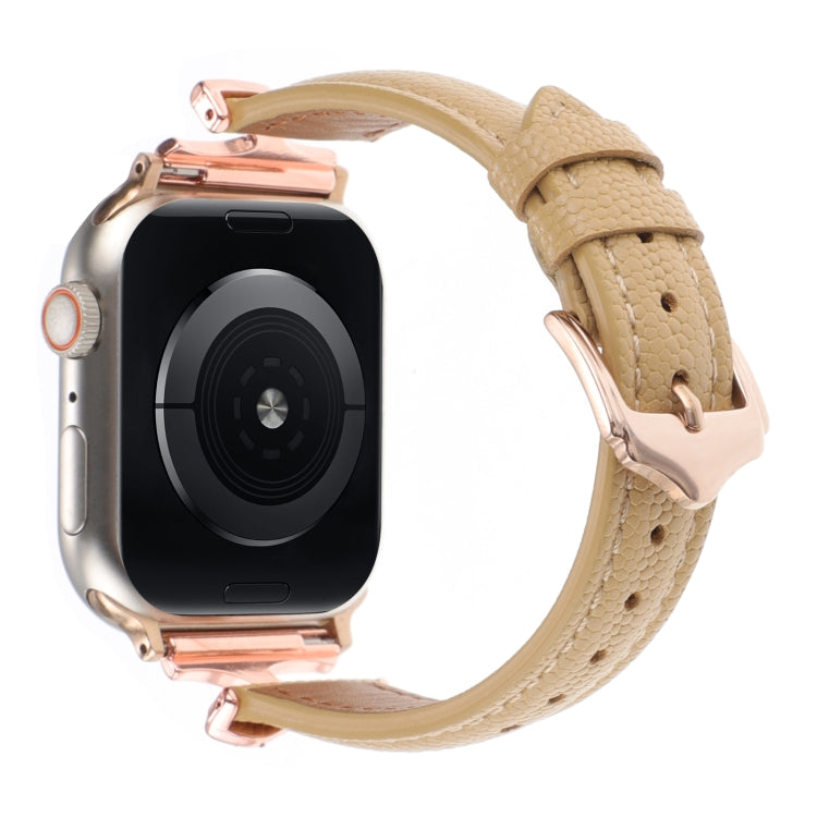 For Apple Watch 42mm / 41mm / 40mm / 38mm X-shaped Buckle Genuine Leather Watch Band