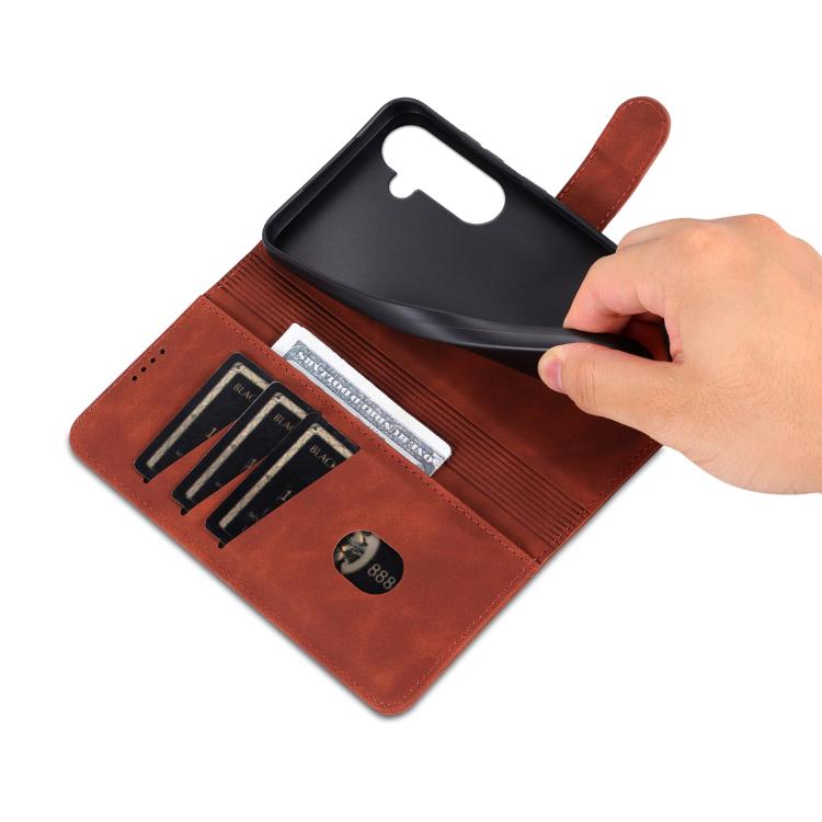 For Samsung Galaxy A56 5G AZNS Skin Feel Calf Texture Flip Leather Phone Case