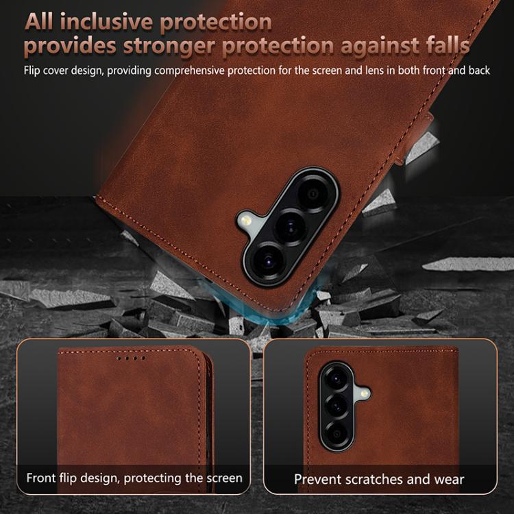 For Samsung Galaxy A57 5G AZNS Skin Feel Calf Texture Flip Leather Phone Case