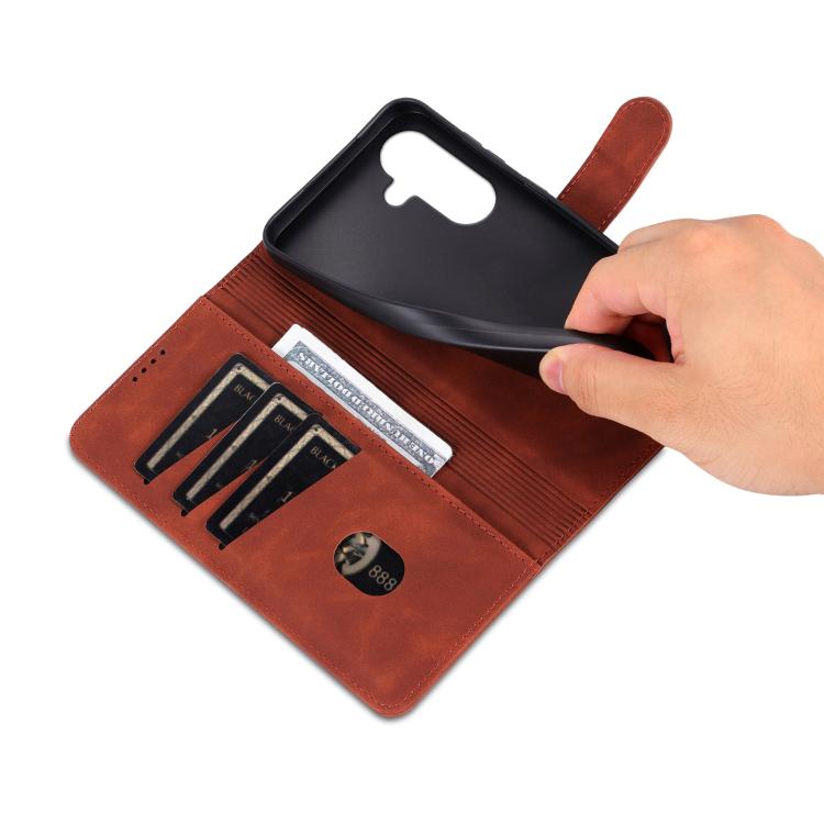 For Samsung Galaxy A37 5G AZNS Skin Feel Calf Texture Flip Leather Phone Case