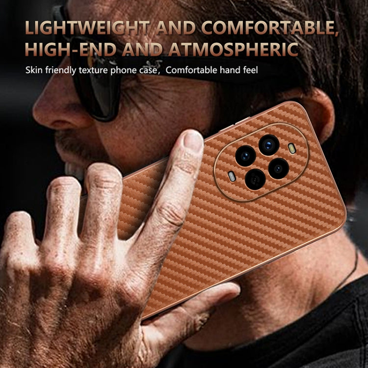 For Huawei nova 13 Pro AZNS Electroplated Edge Carbon Fiber Texture Phone Case