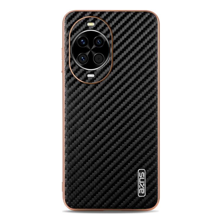 For Huawei nova 14 AZNS Electroplated Edge Carbon Fiber Texture Phone Case