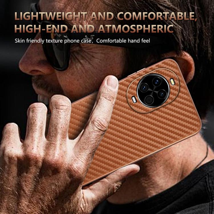 For Huawei nova 14 AZNS Electroplated Edge Carbon Fiber Texture Phone Case