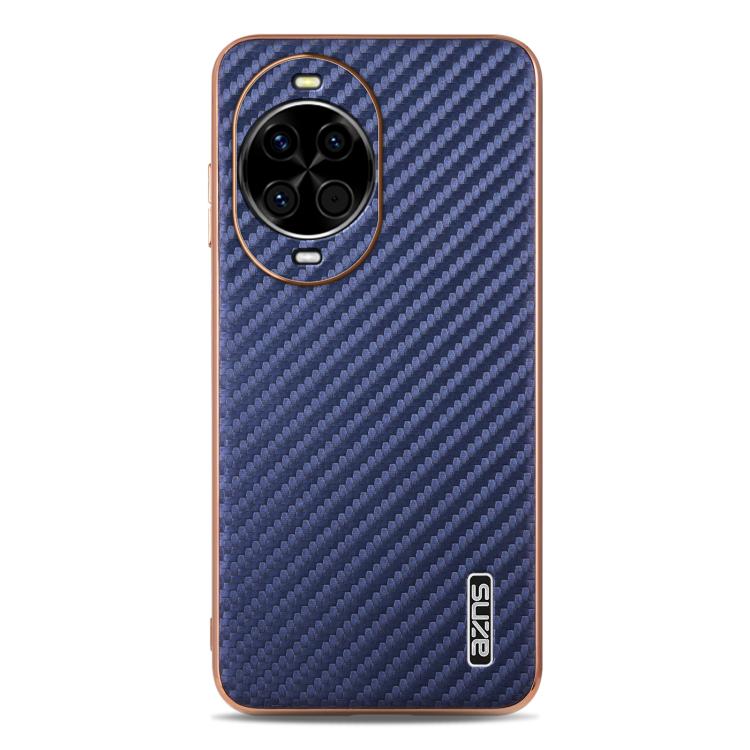 For Huawei nova 14 AZNS Electroplated Edge Carbon Fiber Texture Phone Case