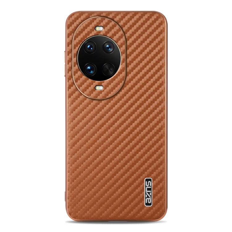 For Huawei nova 14 Ultra AZNS Electroplated Edge Carbon Fiber Texture Phone Case