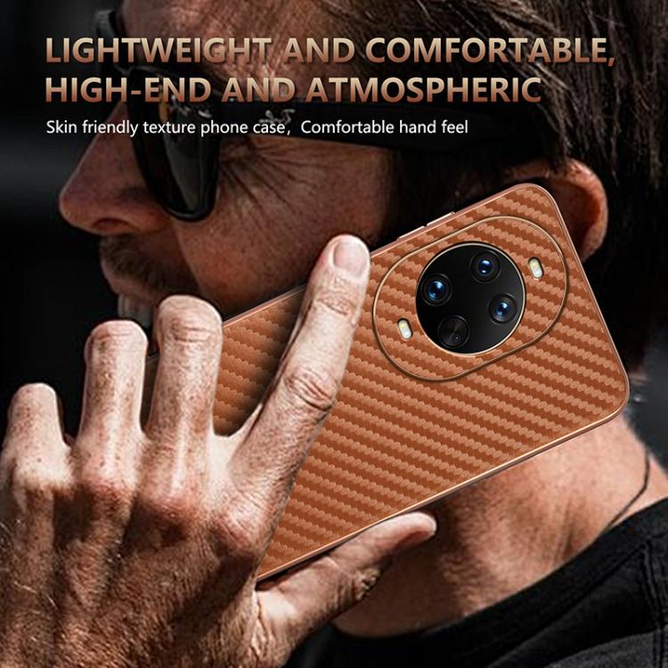 For Huawei nova 14 Ultra AZNS Electroplated Edge Carbon Fiber Texture Phone Case