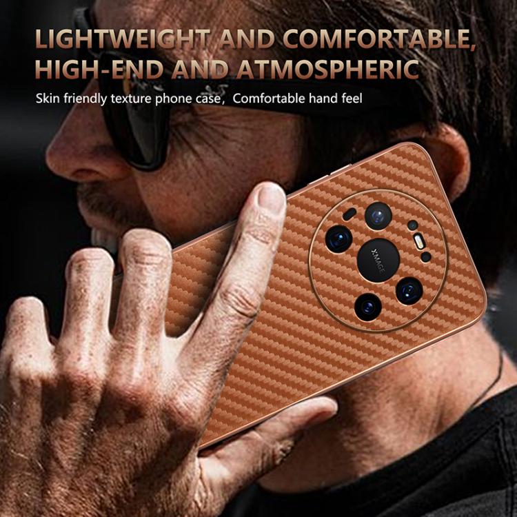 For Huawei Mate 80 Pro Max AZNS Electroplated Edge Carbon Fiber Texture Phone Case
