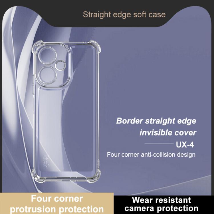 For Xiaomi Poco M6 5G IMAK UX-4 Series Four-corner Shockproof Phone Case - Transparent