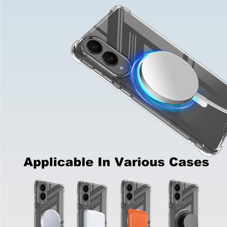 For Samsung Galaxy S25 Edge 5G IMAK Space Shield PC + TPU Airbag Shockproof MagSafe Phone Case - Transparent