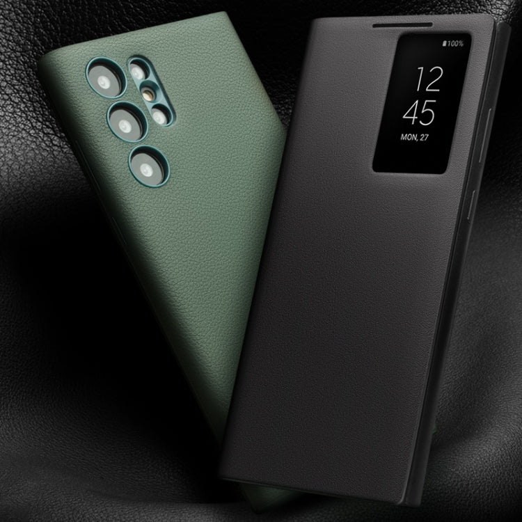 For Samsung Galaxy S23 Ultra 5G QIALINO Magnetic Genuine Leather Phone Case