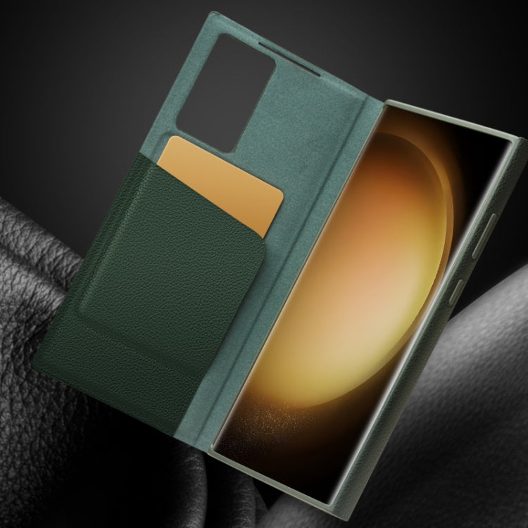 For Samsung Galaxy S23+ 5G QIALINO Magnetic Genuine Leather Phone Case