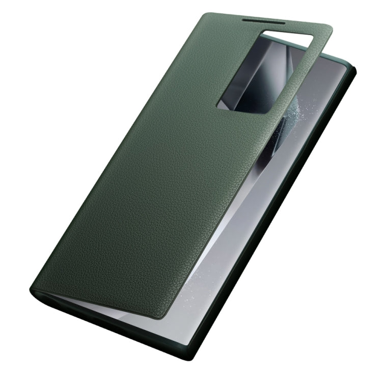 For Samsung Galaxy S24 Ultra 5G QIALINO Magnetic Genuine Leather Phone Case
