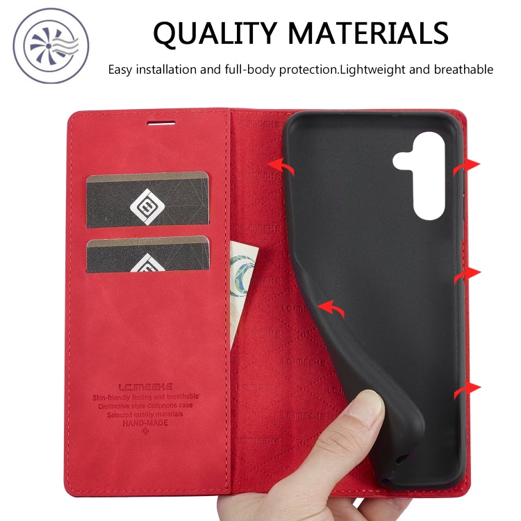 For Samsung Galaxy A16 5G LC.IMEEKE Strong Magnetism Microfiber Leather Phone Case
