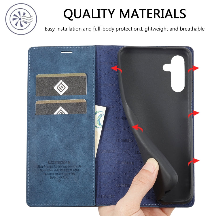 For Samsung Galaxy A16 5G LC.IMEEKE Strong Magnetism Microfiber Leather Phone Case