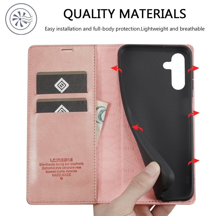 For Samsung Galaxy A16 5G LC.IMEEKE Strong Magnetism Microfiber Leather Phone Case