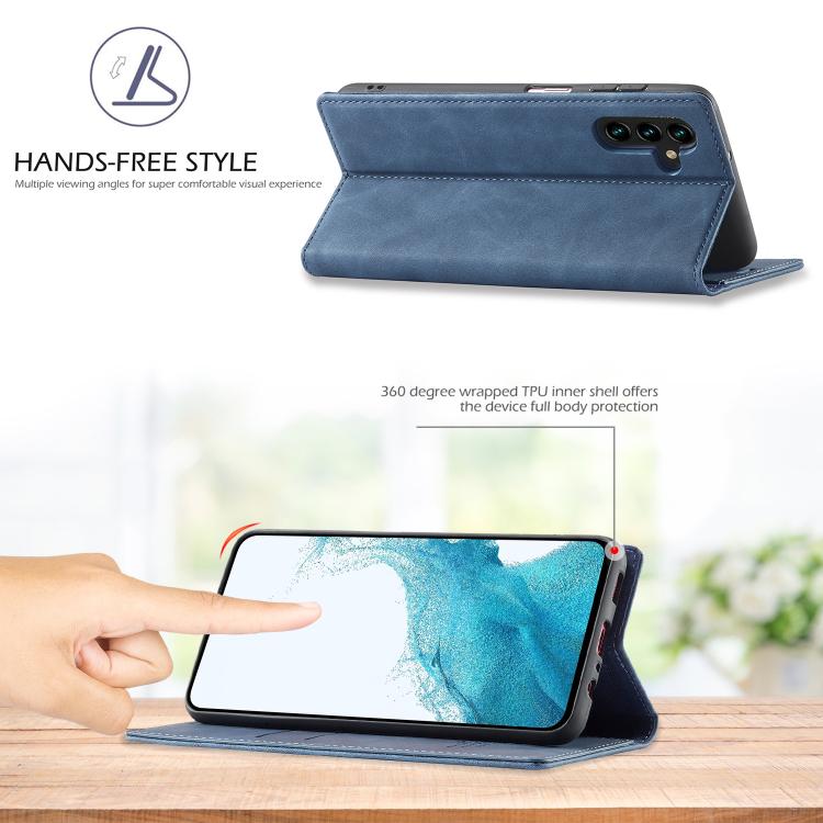 For Samsung Galaxy A37 5G LC.IMEEKE Strong Magnetism Microfiber Leather Phone Case
