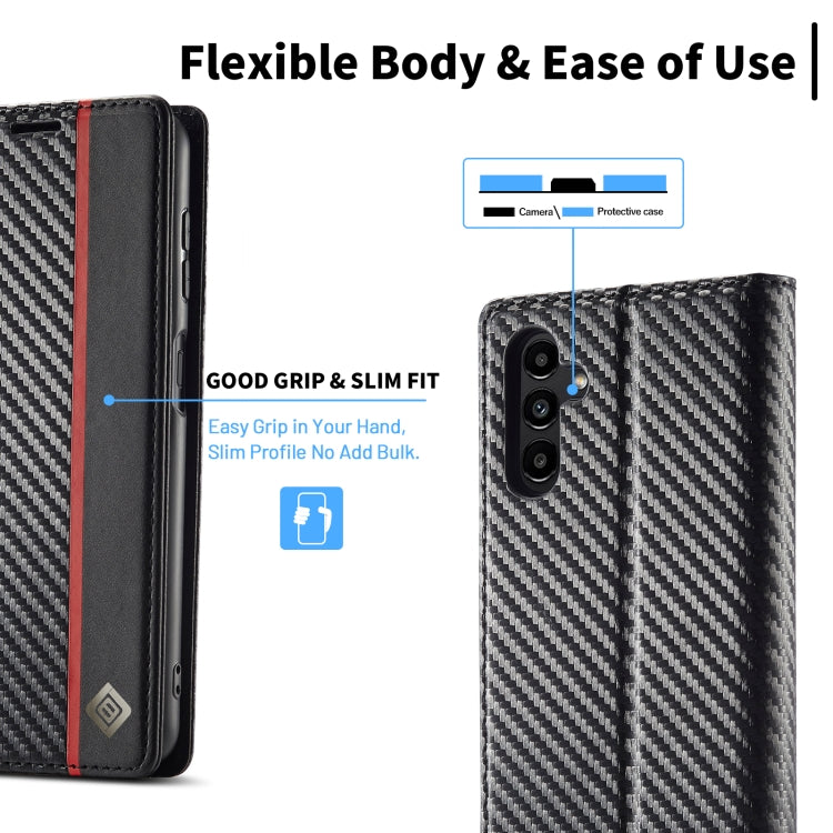 For Samsung Galaxy A16 5G LC.IMEEKE Carbon Fiber Leather Phone Case