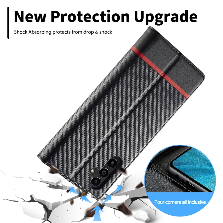 For Samsung Galaxy A16 5G LC.IMEEKE Carbon Fiber Leather Phone Case