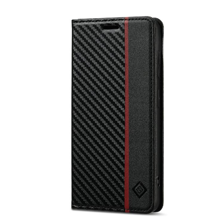 For Galaxy A27 5G LC.IMEEKE Carbon Fiber Leather Phone Case