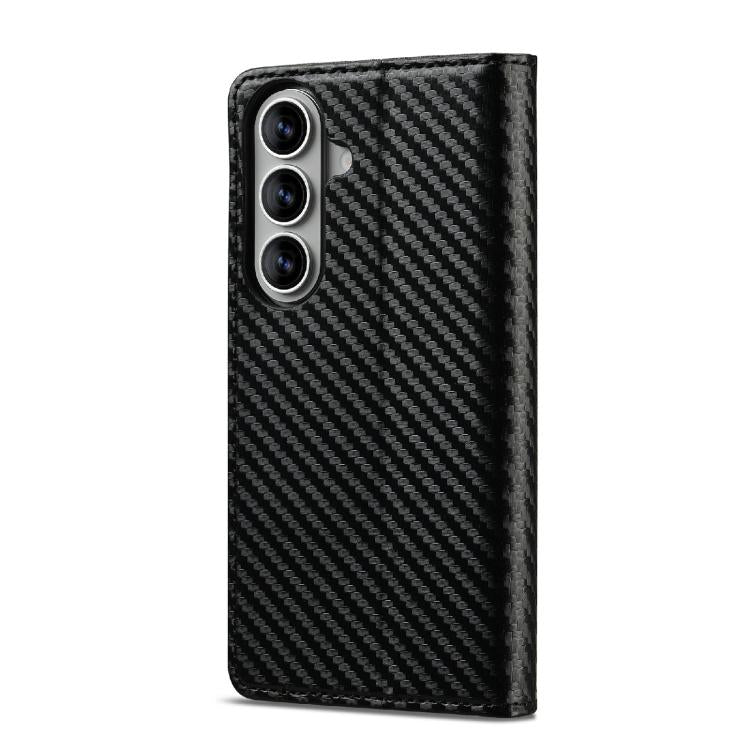 For Galaxy A27 5G LC.IMEEKE Carbon Fiber Leather Phone Case